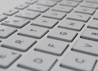 white computer keyboard