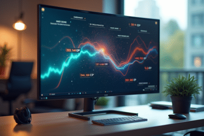 Espace de travail moderne avec moniteur 1440p pour streaming