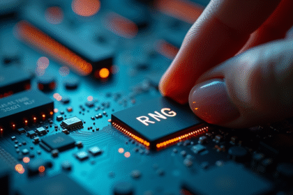 Zoom sur une carte mère avec un microchip RNG